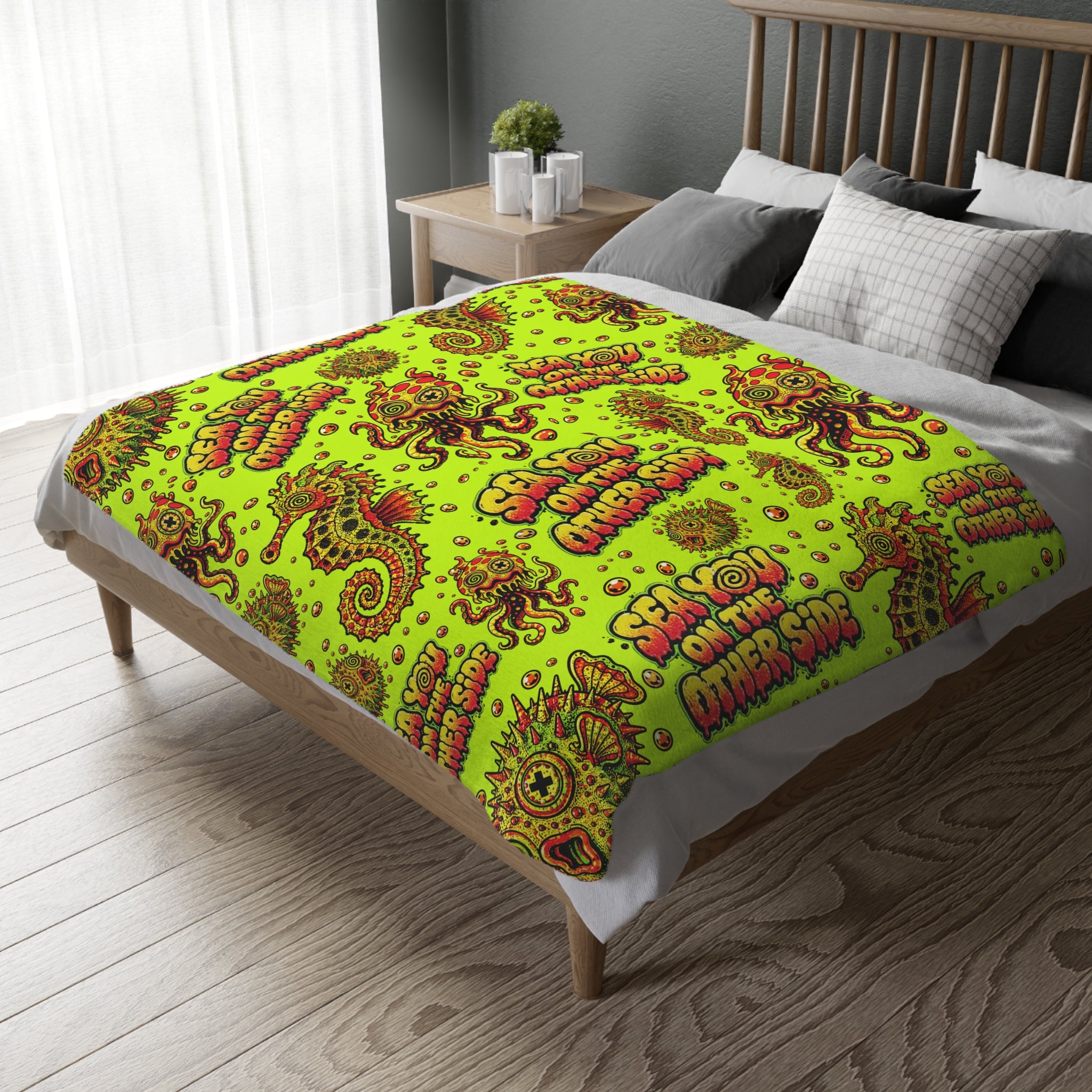Deep Sea Velveteen Throw Blanket