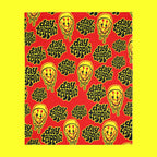 Day Trippin' Red Velveteen Throw Blanket