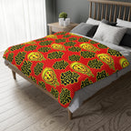Day Trippin' Red Velveteen Throw Blanket