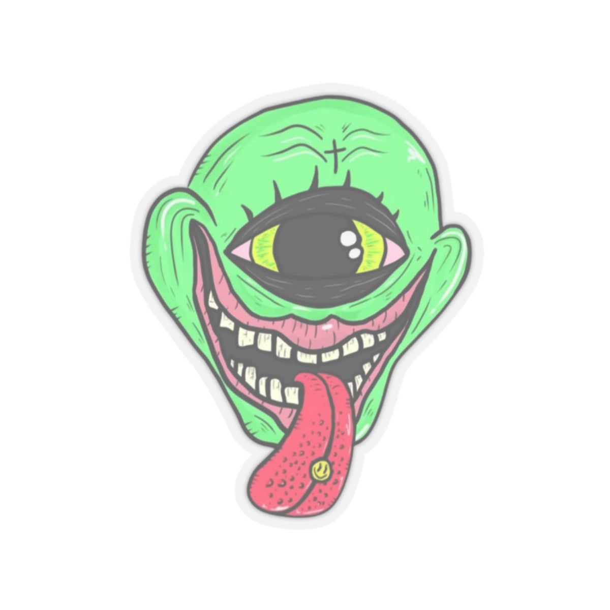 Trippin' Alien Kiss-Cut Sticker