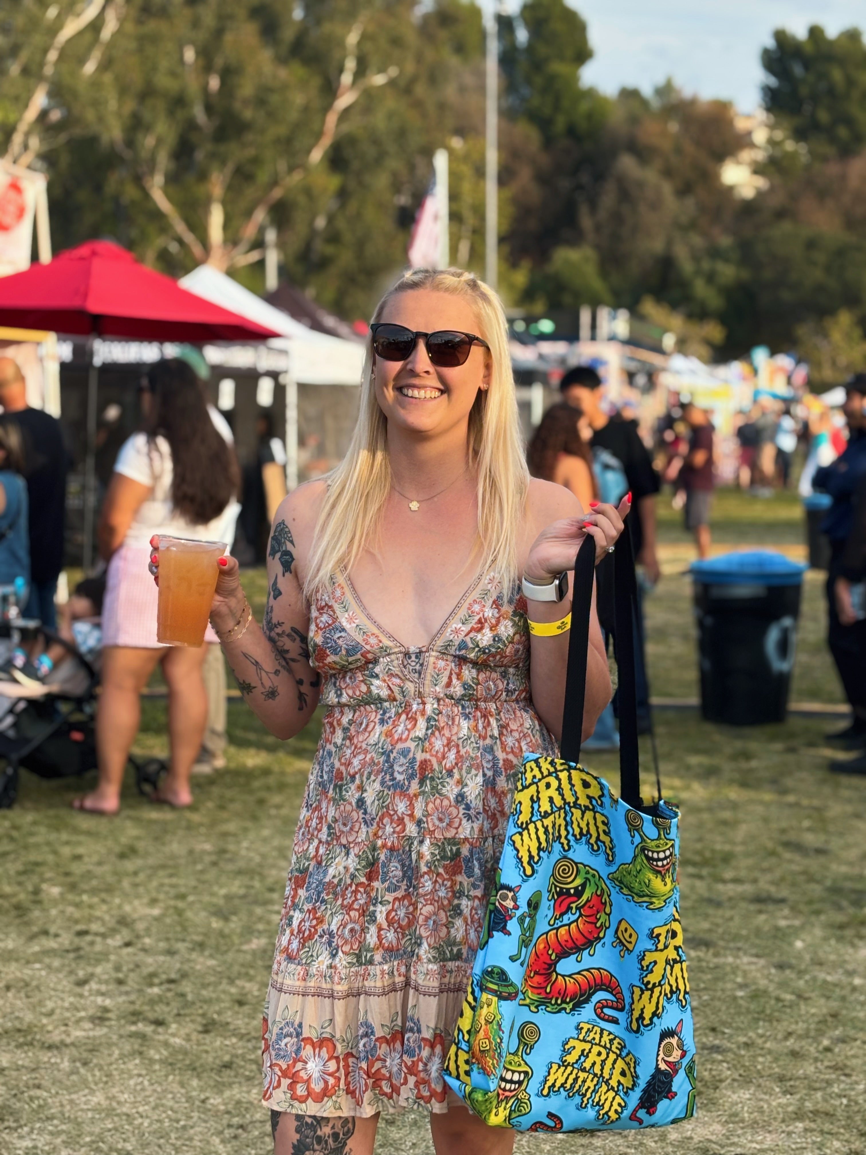 Trip To Space Large Tote Bag